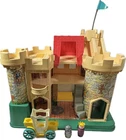 Vtg 1974 Fisher Price Little People Play Family Castle 2 figures Carriage