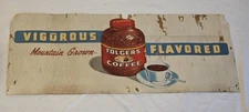 1945 Folger’s Original Vintage Cardboard Advertising – VIGOROUS FLAVORED – Rare