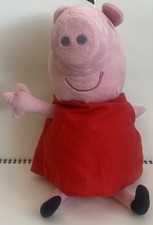Peppa Pig Talking Laughing Sounds Plush Red Dress Stuffed Animal 12 Inches