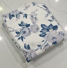BLOOMINGDALES AT HOME BLUE AND LAVENDER ROSE FLORAL KING DUVET 100% COTTON — photo 9