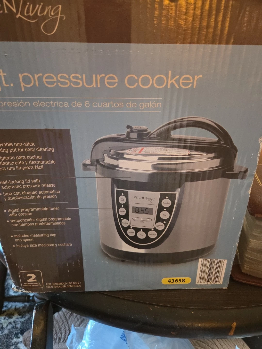 Kitchen Living 6 Quart Electric pressure cooker Stainless Steel