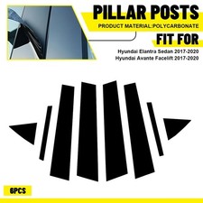 8x Window Pillar Door Posts Trim Set For Hyundai Avante Facelift 2017-2020 Black