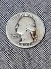 1937 Denver Mint Washington Silver Quarter.   #034