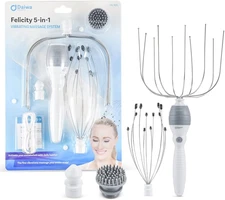 5-In-1 Electric Vibrating Head Scalp Massager Set [Updated 2019]
