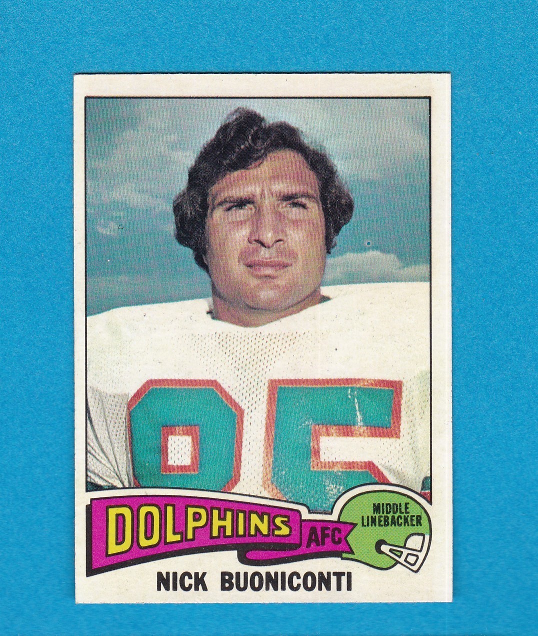 1975 TOPPS FOOTBALL SET BREAK 345 NICK BUONICONTI DOLPHINS NM/MT