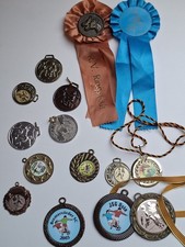 Sammlung Kinder Medaillen Abzeichen Sport Fußball Reiten Metall