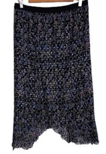 Matilda Jane Good Hart Size Small Wimberley Pleated Black Blue Pink Floral Skirt
