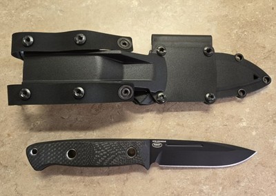 NEW! Benchmade 163BK Bushcrafter Knife Carbon Fiber Handle - Black