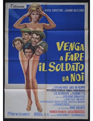VENGA A FARE IL SOLDATO DA NOI Franco Franchi Ciccio Ingrassia POSTER