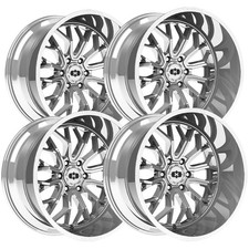 Set Of 4 Vision 402 Riot 20x12 6x135 -51mm Chrome Wheels Rims 20 Inch