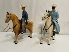 Vintage Hartland Lone Ranger 800 Series Figure W/ Cowboy Rider Horses Toy Lot