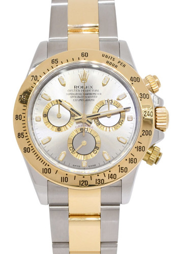 Rolex Daytona Chronograph 18k Yellow Gold/Steel Gray Dial 40mm Watch V 116523
