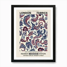 Poster Clover Chic London Fabrics F Framed Wall Art Poster Canvas Print Picture