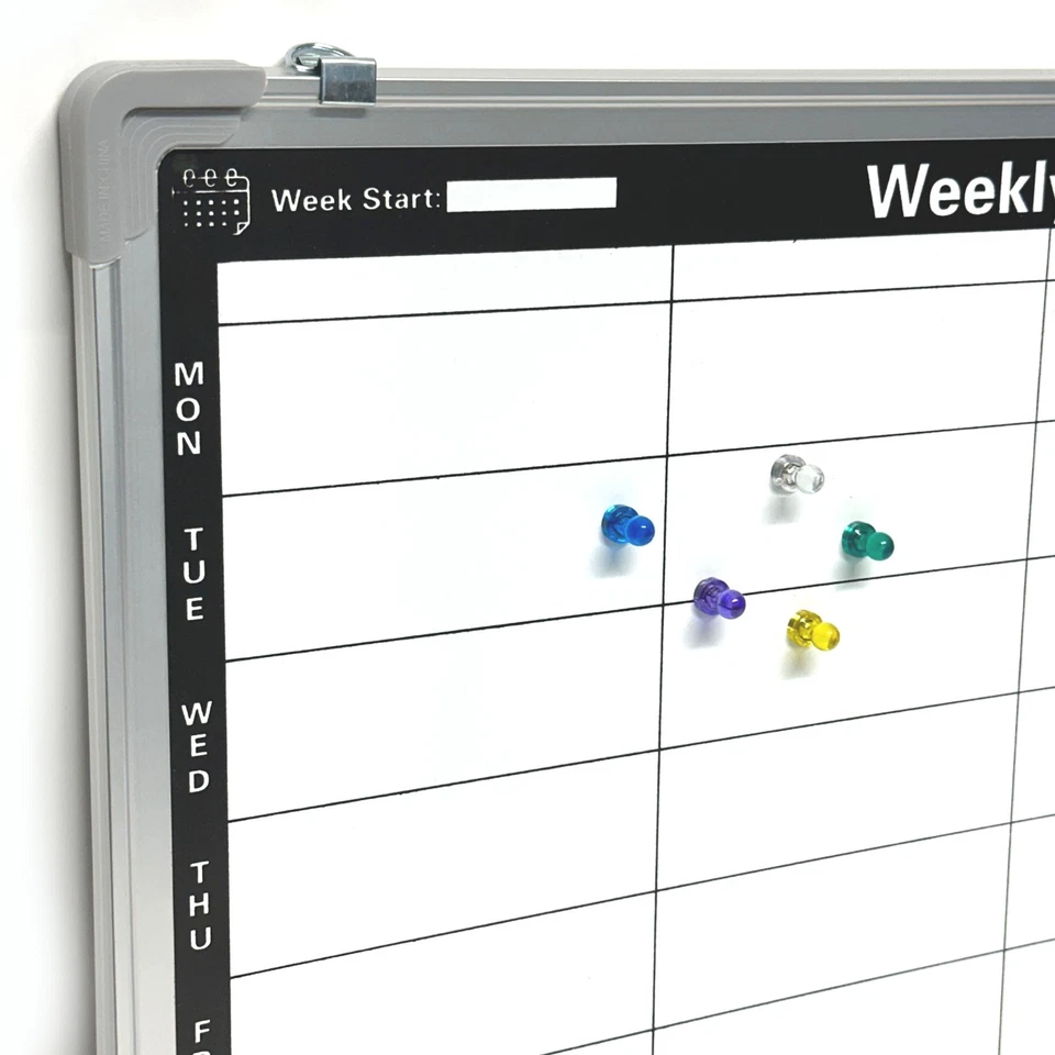 Magnetic Weekly Planner Organiser Memo Notice Board Time Table Meal Planner - Image 4 of 4
