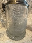 VINTAGE German Pewter & Etched Glass Bier Stein Train Decor. — photo 3