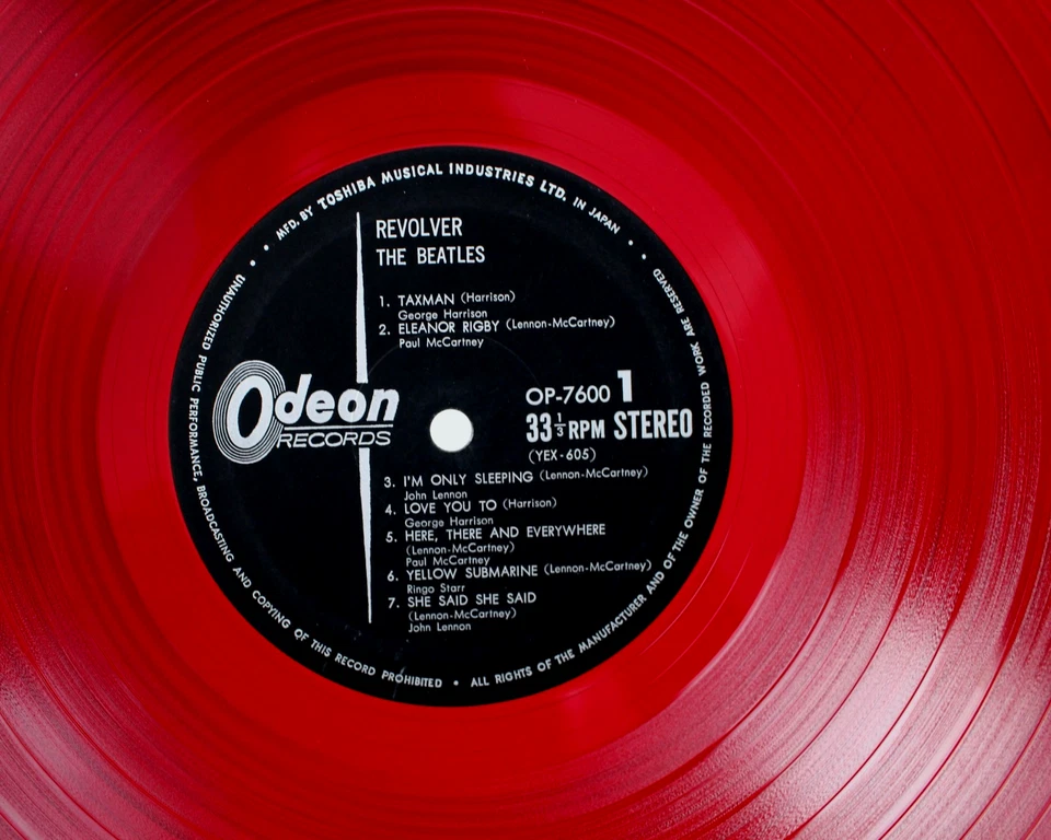 ORIGINAL 1966 RED VINYL THE BEATLES REVOLVER LP ODEON RARE - Image 2 of 4