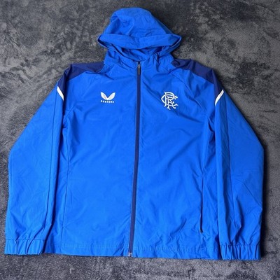 Rangers FC Castore 2022-23 Training leichte Kapuzenjacke blau Herren Large