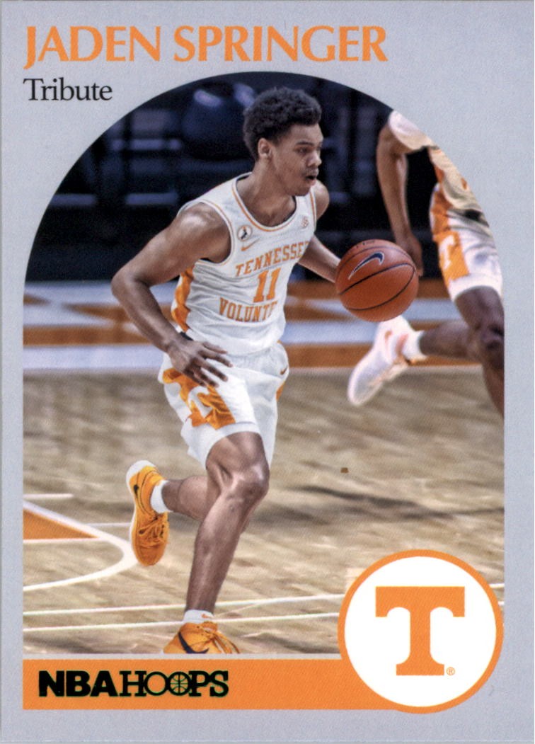 2021-22 Panini Chronicles Draft Picks Green #70 Jaden Springer Hoops Retro BSK