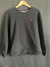 Men's Polo Ralph Lauren Cotton Crew Neck Sweater Color Black Size L
