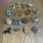 17 Wearable Vintage Costume jewelry￼Brooches Floral, Animals ETC Some Designer ￼