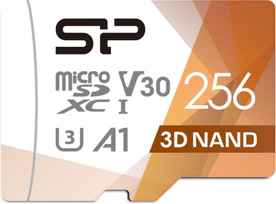Silicon Power 256GB Micro SD Card U3 SDXC up to 100Mb/S High Speed Memory Card w