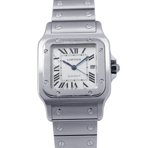 CARTIER Santos Garbe LM Stainless Steel Silver Dial W20055D6