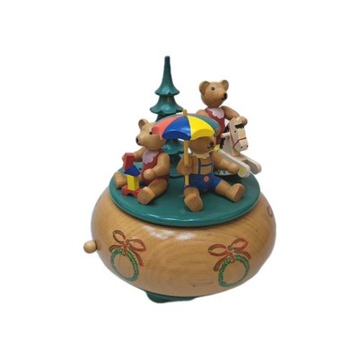 Christian Ulbricht Erzgebirge - Spieldose Teddybären -Rarität- NEU & OVP