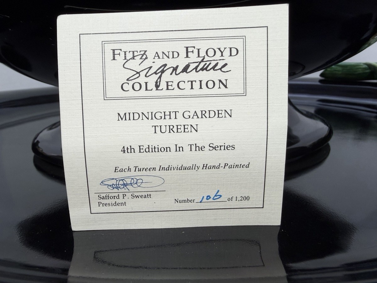 Fitz Floyd Midnight Garden Tureen & Platter Signature Series | eBay