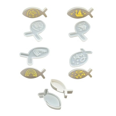 Fish Shape Silicone Stand Molds for Epoxy Resin Tealight Holder Making