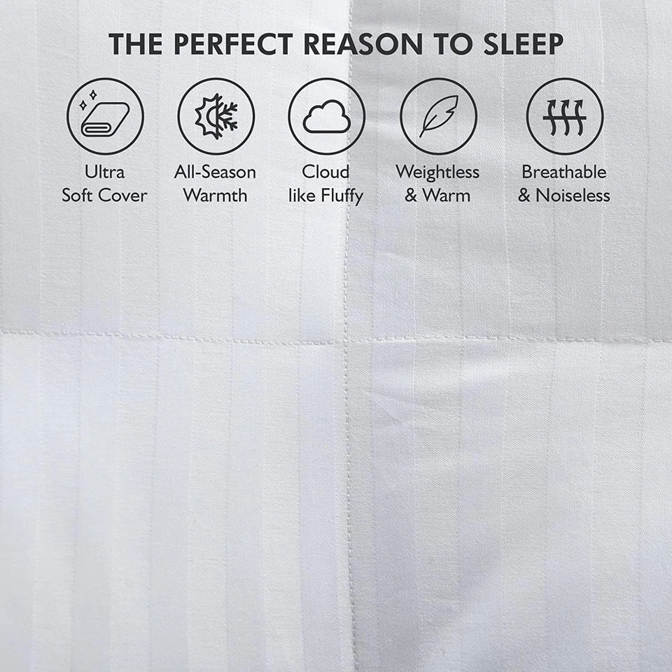 Luxurious Heavy Full/Queen Size Siberian Goose Down Comforter All-Season Duvet I - Image 4 of 4