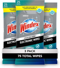 Windex Electronic Cleaning Wipes, Pre-Moistened Screen Wipes for Tvs, Phones, an
