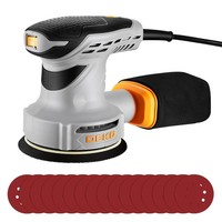 Exzenterschleifer 300W Schleifmaschine Holz DIY 125Mm, 6 Geschwindigkeiten, 16