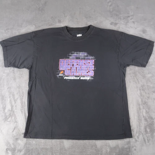 Y2K Phoenix Suns Size XXL 2XL T-Shirt Defense Games NBA Black Basketball