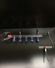 Chemglass Cat No CG-4440-03 Vacuum Inert Manifold 5 Ports 450mm Overall Width