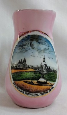 Vintage Temperance Fountain Duthie Park Souvenir China Creamer Aberdeen Scotland