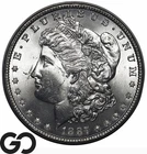 1887 Morgan Silver Dollar Coin, Gorgeous Choice BU++