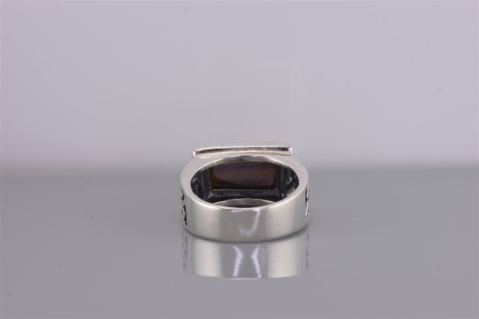 Sterling Silver Framed Rectangular Tigers Eye Swi… - image 4