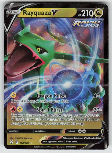 Rayquaza V 110/203 Holo Ultra Rare Evolving Skies Pokemon NM