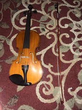 Unlabeled 4/4 Violin w/ Bow  Case   Modern Workshop Instrument   Flamed Maple