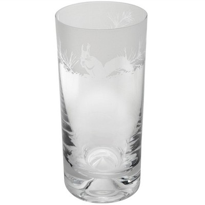 Animo Glas Eichhörnchen Longdrinkglas handverziert Fries Gravur Becher Geschenk