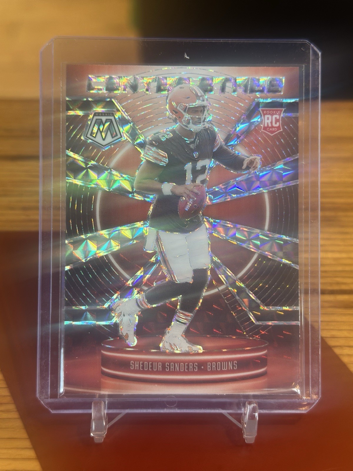 2025 Panini Mosaic Shedeur Sanders Center Stage Silver Prizm (RC)