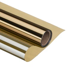 23.6 Inch x 6.6 ft Decorative Window Privacy Film Glass Sticker Tea Silver