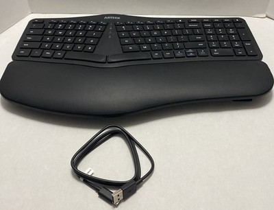 Arteck HW315 Ergo Keyboard W/USB to ''C'' CABLE Included.  DOESN'T INCLUDE DONGLE