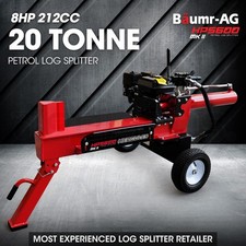 BAUMR-AG 20 Ton Log Splitter Wood Hydraulic Petrol Firewood 20T 8HP Heavy Duty