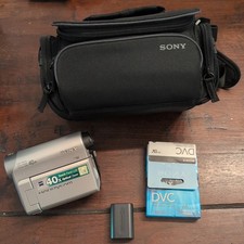 Sony Handycam DCR-HC52 Mini DV Camcorder - Silver - Case Two Tapes