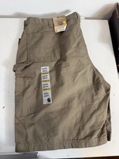 NEW Carhartt Loose Fit Canvas Utility Work Shorts Men's 50x10 Brown Carpenter