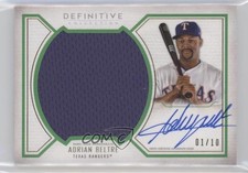 2019 Definitive Collection Base Relic Green 1/10 Adrian Beltre Auto HOF 2u5