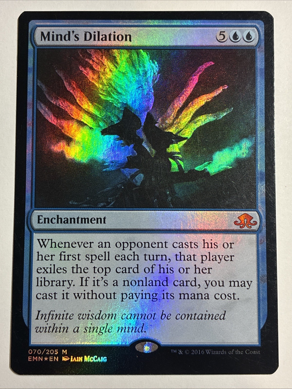 Mind's Dilation 1x FOIL EMN MTG Eldritch Moon Mythic MINT blue