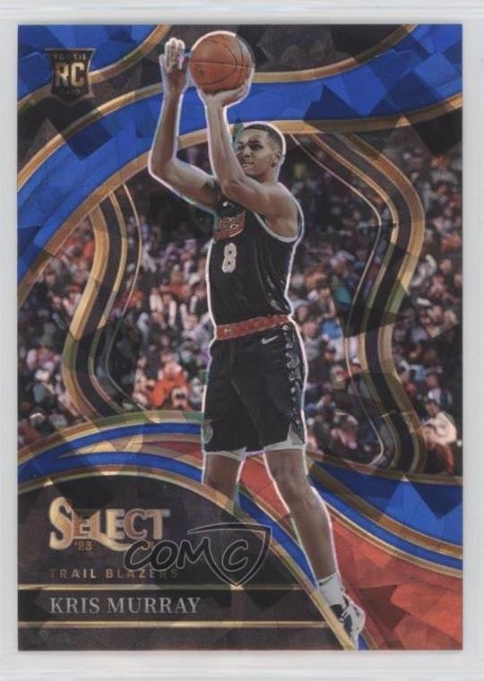 2023 Panini Select Courtside Blue Cracked Ice Prizm Kris Murray #277 Rookie RC