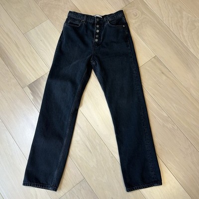 Reformation Cynthia Button Fly High Rise Straight Jeans In Ventura Women s 27